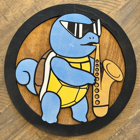 Saxophone Turtle Sign/Wallhanging