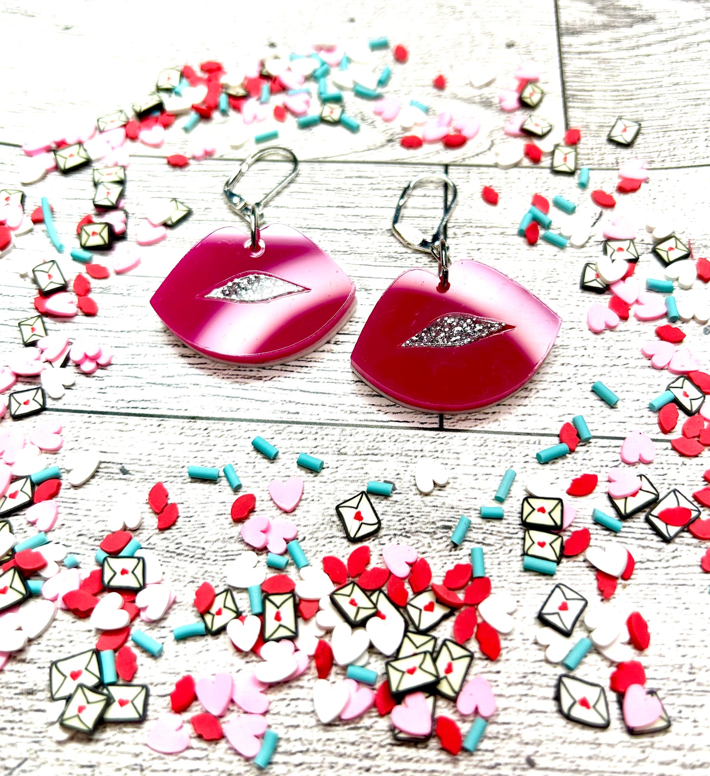 Acrylic Sexy Lips earrings