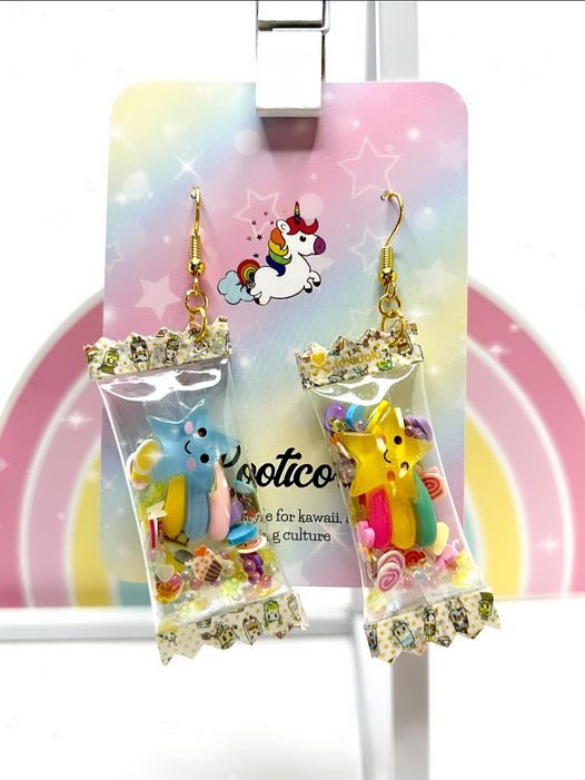 Kawaii Aesthetic Shooting Star Dangle Earrings